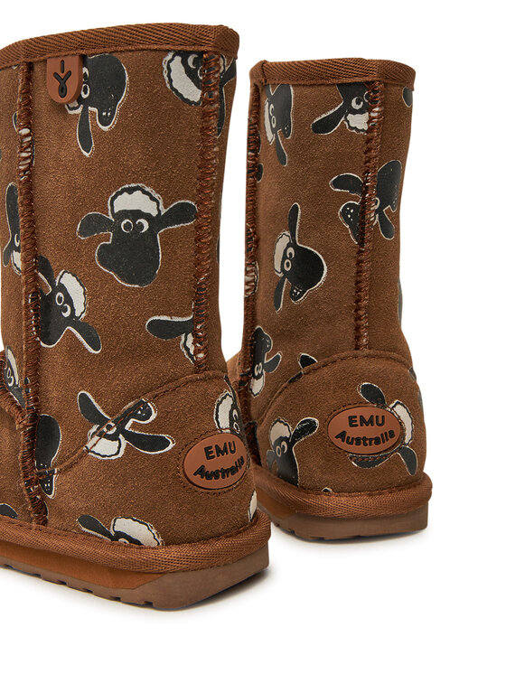 EMU Australia EMU Australia Μπότες Χιονιού Shaun The Sheep Print K13107 Καφέ