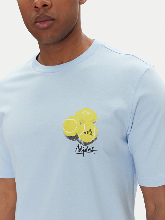 adidas adidas Majica Lounge Still Life Lemons Graphic JJ3958 Modra Regular Fit
