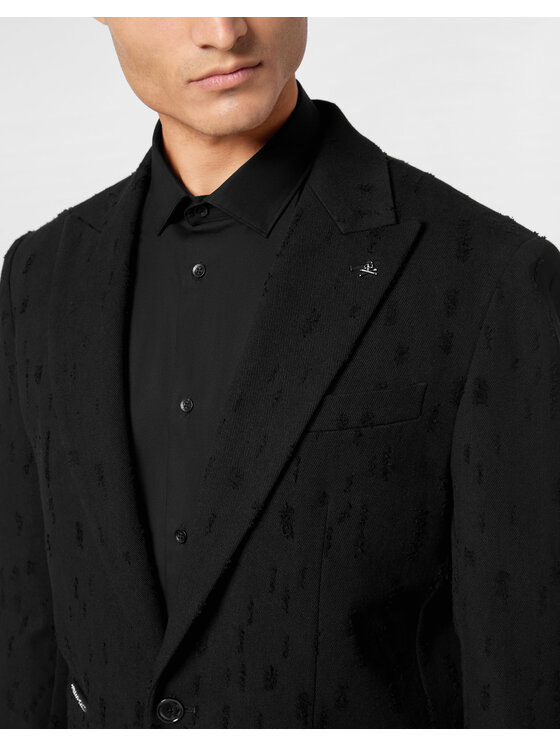 PHILIPP PLEIN PHILIPP PLEIN Marynarka 23179 Czarny Regular Fit