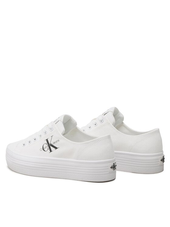 Calvin Klein Jeans Calvin Klein Jeans Kedai Vulc Flatform Essential Mono YW0YW01030 Balta