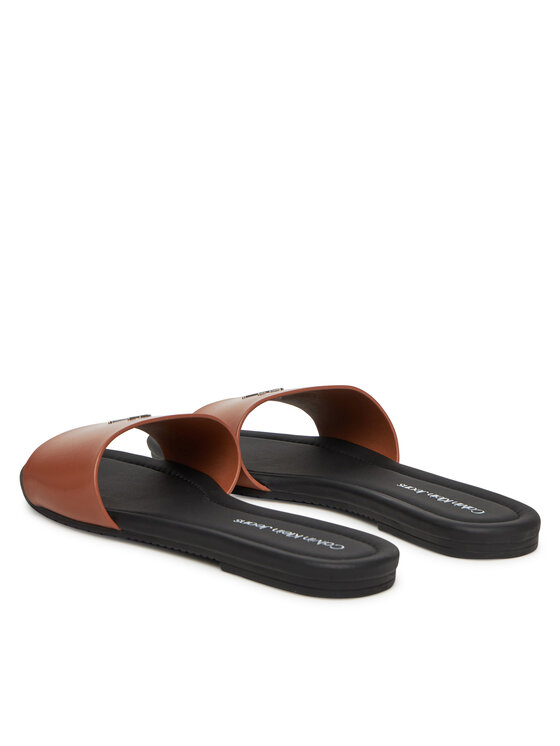 Calvin Klein Jeans Calvin Klein Jeans Natikače Flat Sandal Slide Mg YW0YW01697 Smeđa