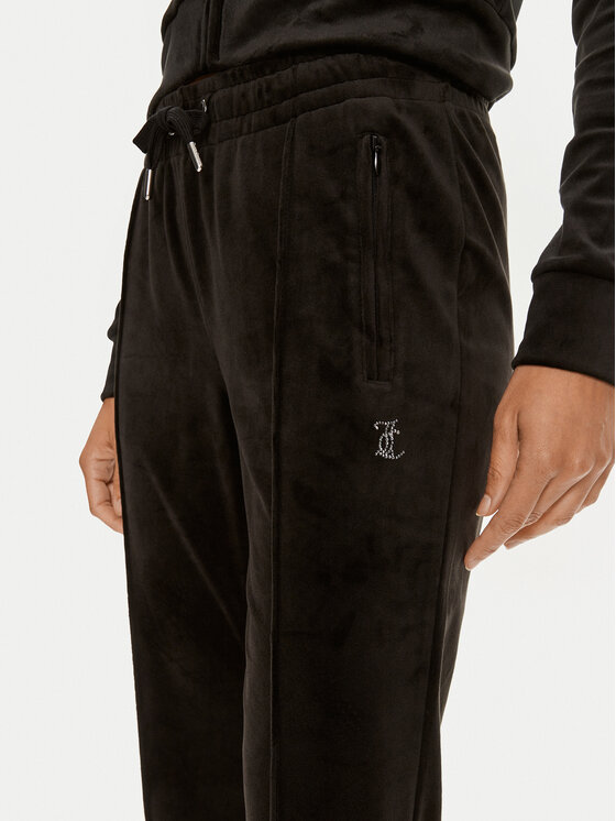 Juicy Couture Juicy Couture Donji dio trenerke Tina JCAPW045 Crna Regular Fit