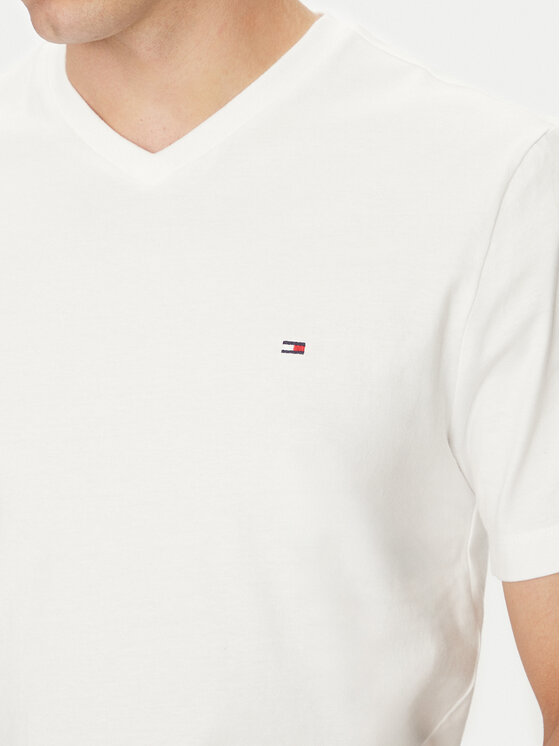 Tommy Hilfiger Tommy Hilfiger Tričko Essential V-Neck Tee MW0MW39249 Biela Regular Fit