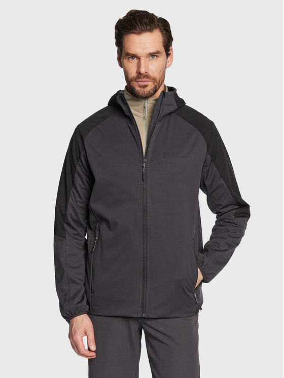 Jack Wolfskin Prechodná bunda Feldberg 1306922 Čierna Regular Fit