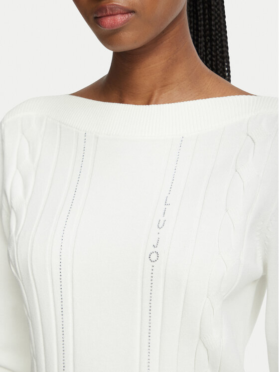 Liu Jo Sport Liu Jo Sport Sweter TF6189 MS63L Kremowy Regular Fit