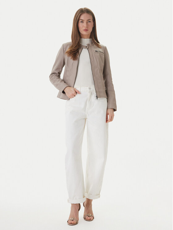 ONLY ONLY Μπουφάν από απομίμηση δέρματος Bandit 15081400 Μπεζ Regular Fit