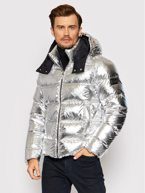 Les Hommes Les Hommes Пуховик LLO502733U Срібний Regular Fit