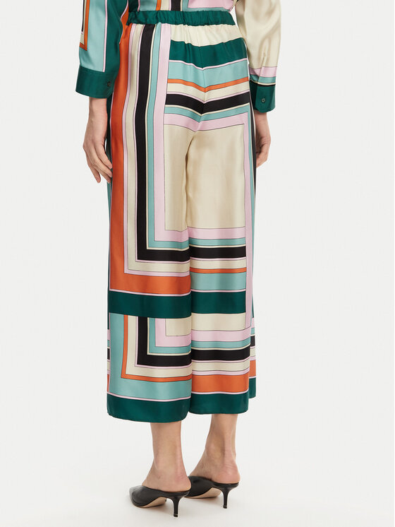 Weekend Max Mara Weekend Max Mara Pantaloni di tessuto Ottavo 2515131051 Multicolore Wide Leg