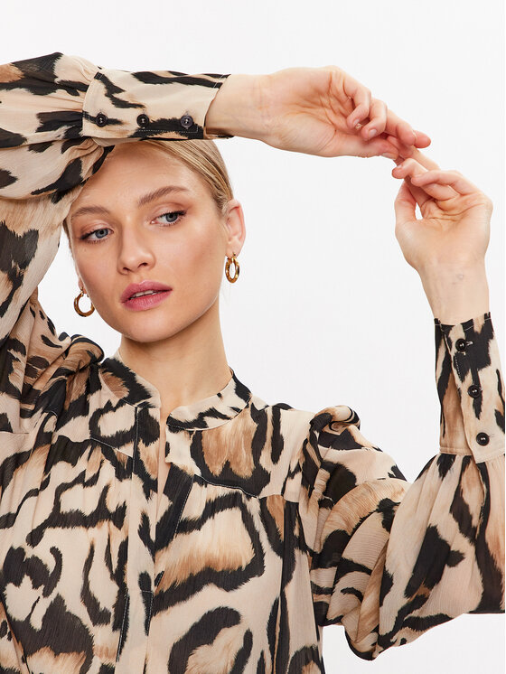 Marc Aurel Marc Aurel Majica 6025 1016 24625 Bež Relaxed Fit