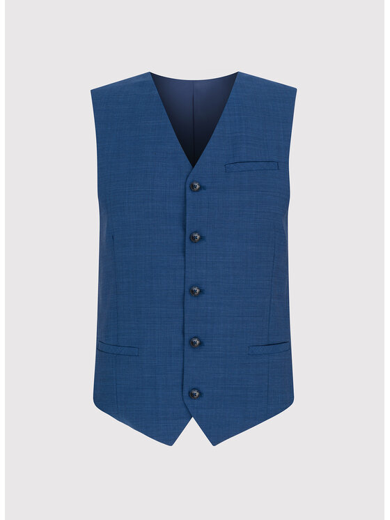 Pako Lorente Pako Lorente Kamizelka P24SP-8X-002 Granatowy Slim Fit