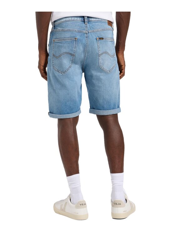 Lee Lee Szorty jeansowe 112363706 Niebieski Regular Fit