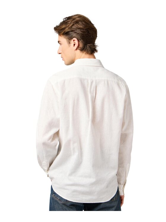 Wrangler Wrangler Koszula 112362907 Biały Regular Fit