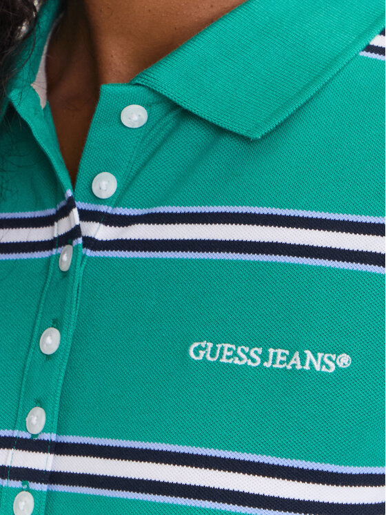 Guess Jeans Guess Jeans Top 176097 Zielony Classic Fit