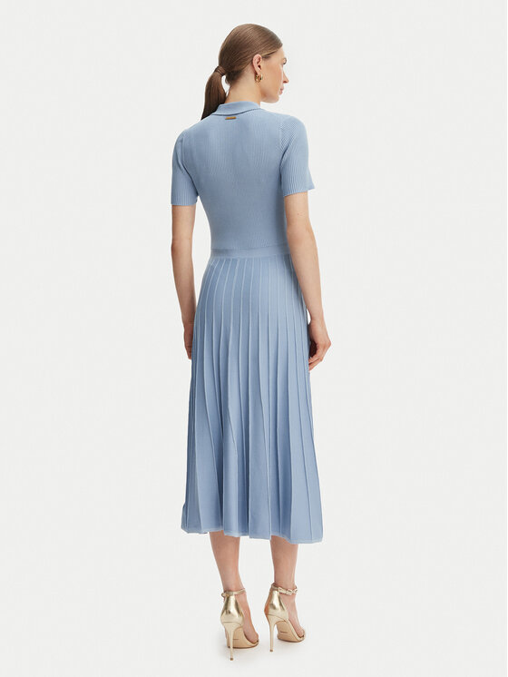 MICHAEL Michael Kors MICHAEL Michael Kors Rochie tricotată MT5834F33D Albastru celest Regular Fit