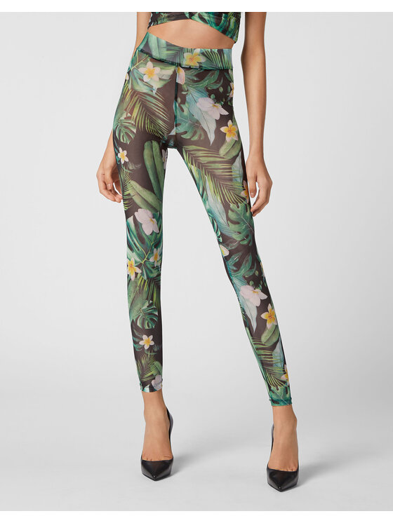 PHILIPP PLEIN PHILIPP PLEIN Legginsy 2335 Zielony Skin Tight Fit
