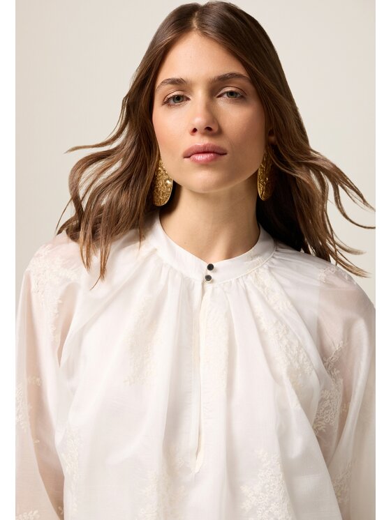 Oltre Oltre Blusa 2009J000774N011 Bianco Regular Fit