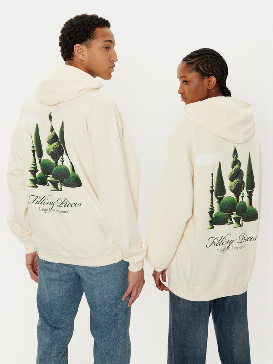 Filling Pieces Filling Pieces Felpa Unisex Topiary 8069984 Écru Regular Fit