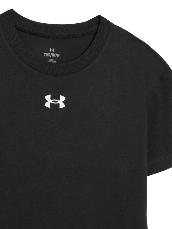 Under Armour Under Armour Marškinėliai Ua Crop Sportstyle Logo Ss 1380878 Juoda Loose Fit
