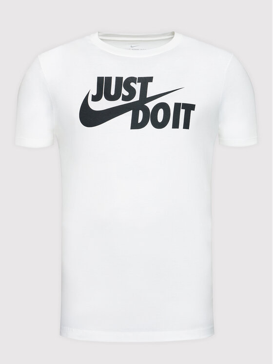Nike Nike Тишърт Just Do It Swoosh AR5006 Бял Regular Fit