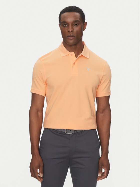 Barbour Męskie Polo, rozmiar XXL, Pomarańczowy, Original Sports MML0358CO12
