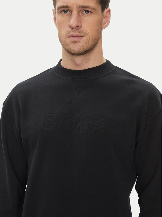 BOSS BOSS Džemperis David Sweatshirt 50540505 Juoda Relaxed Fit
