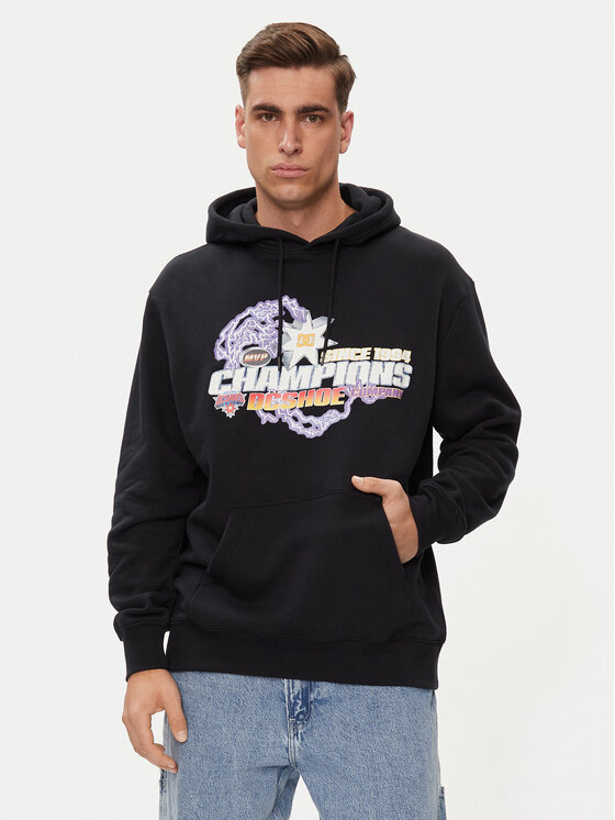 DC Mikina The Champs Ph ADYSF03120 Čierna Relaxed Fit