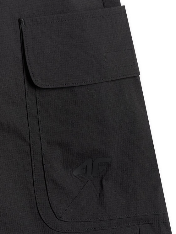4F 4F Szorty sportowe TREKKING Czarny Regular Fit