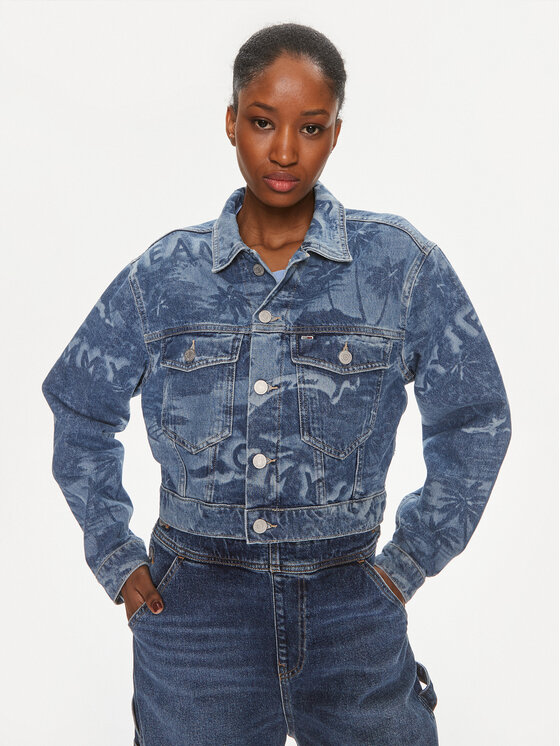 Tommy Jeans Tommy Jeans Geacă de blugi Claire DW0DW17664 Albastru Regular Fit