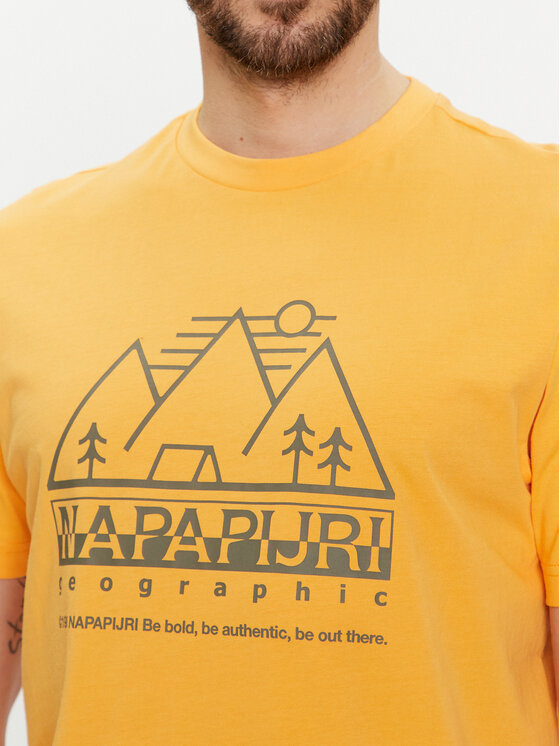 Napapijri Napapijri T-shirt S-Faber NP0A4HQE Giallo Regular Fit