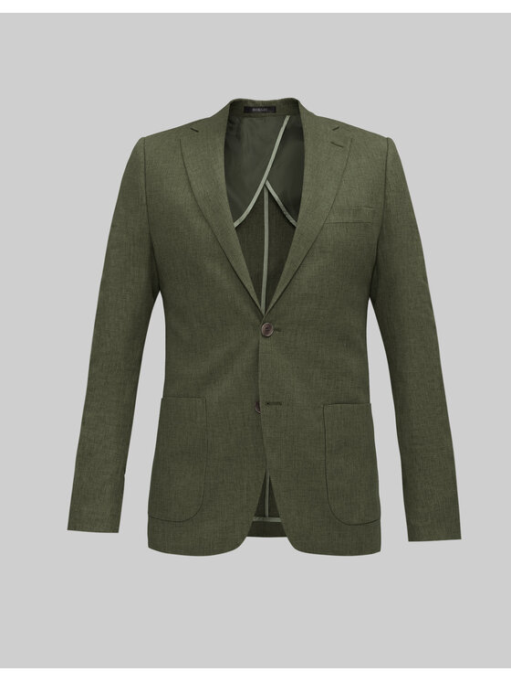 Borgio Borgio Marynarka almese Zielony Slim Fit