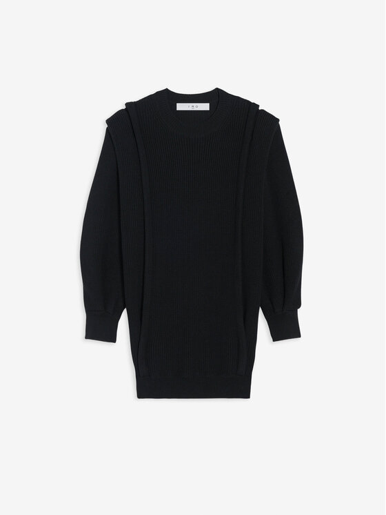 IRO IRO Rochie tricotată Lorely AR641 Negru Relaxed Fit