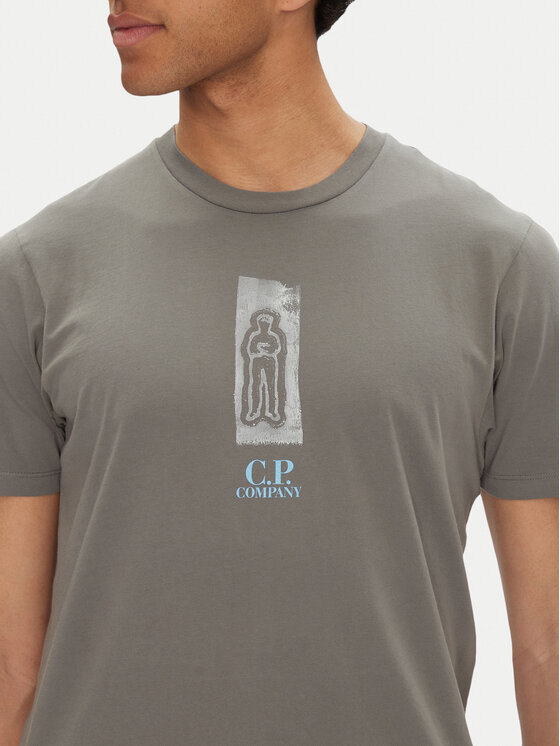 C.P. Company C.P. Company Тишърт 18CMTS310A005431G Сив Regular Fit