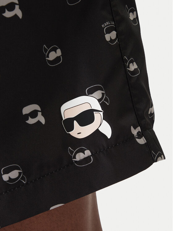 KARL LAGERFELD KARL LAGERFELD Plaukimo šortai A3M46007 Juoda Regular Fit