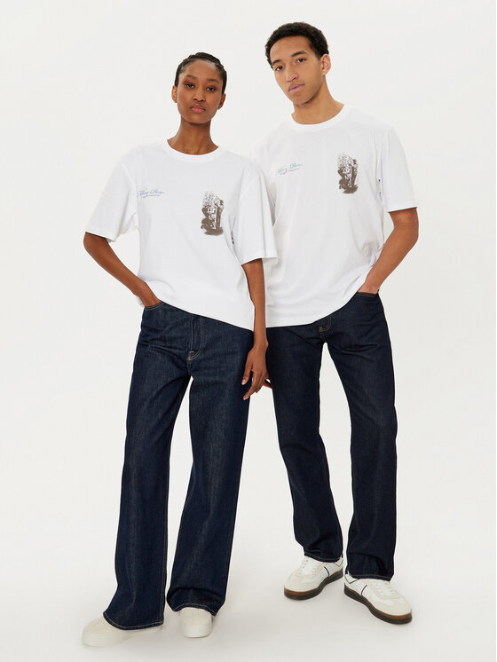 Filling Pieces Filling Pieces T-Shirt Unisex Gardener 7449985 Biały Regular Fit