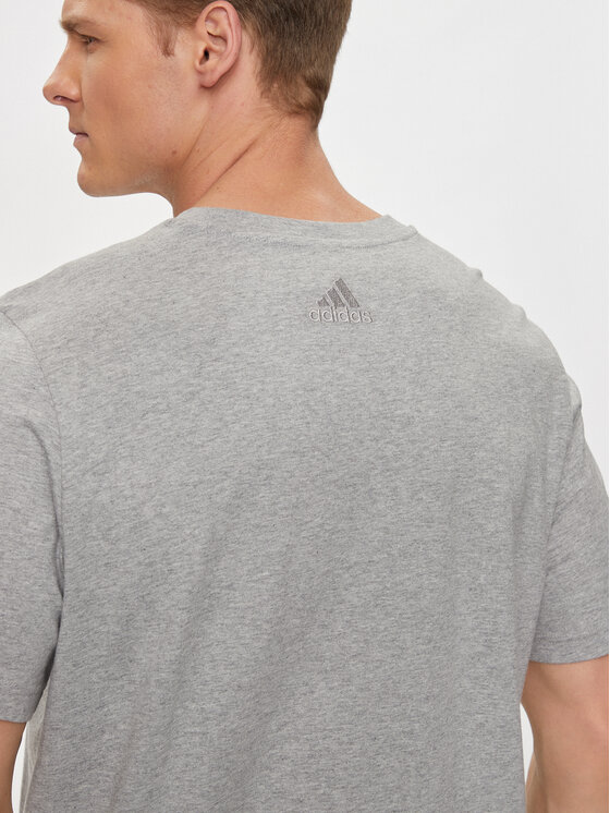 adidas adidas Tričko Essentials Single Jersey Big Logo T-Shirt IC9350 Sivá Regular Fit