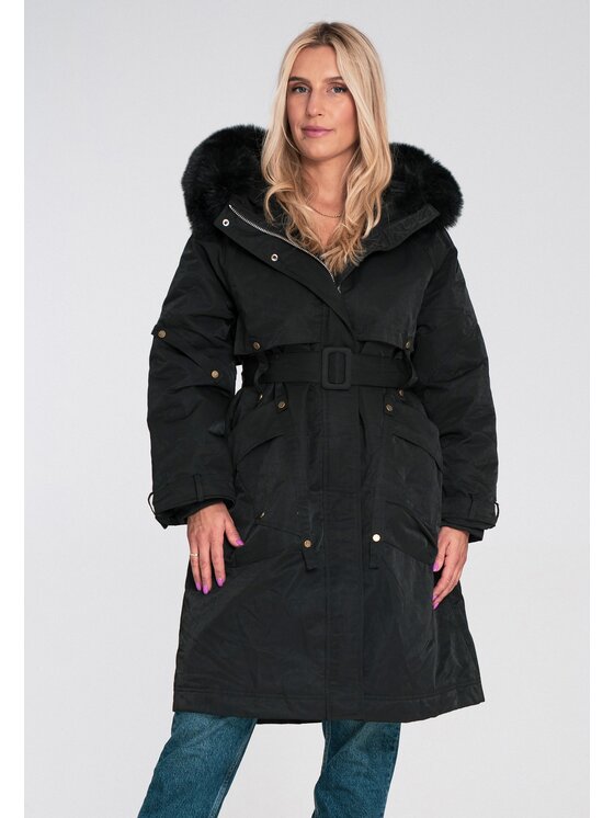 FIGL FIGL Vatovaná bunda M1228 Černá Regular Fit