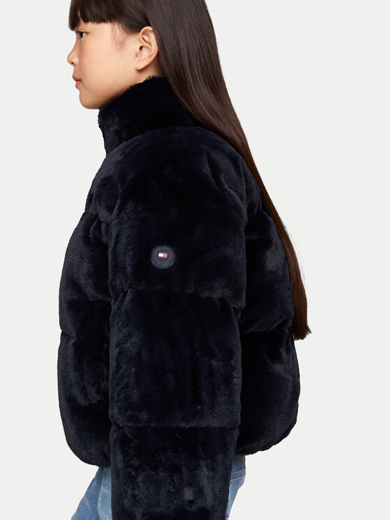 Tommy Hilfiger Tommy Hilfiger Шуба New York KG0KG08369 Cиній Loose Fit