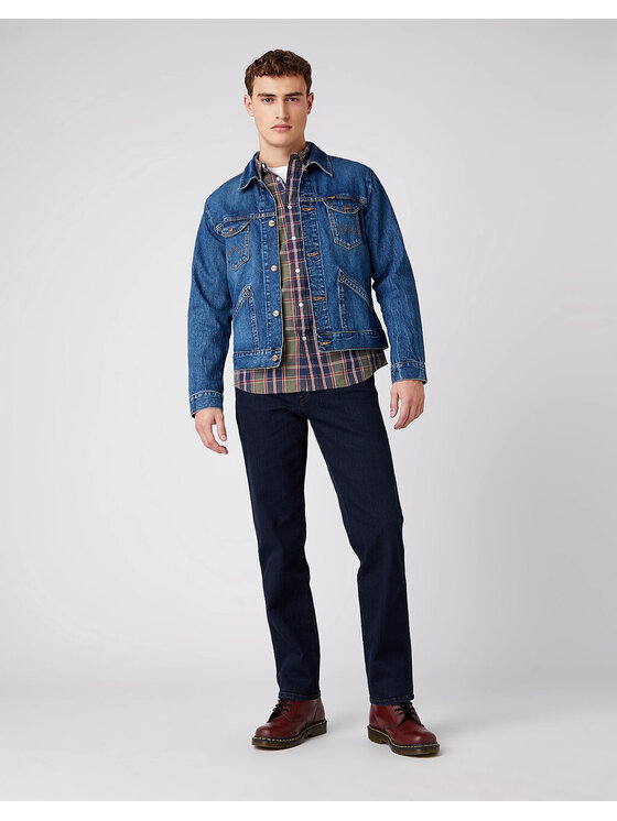Wrangler Wrangler Koszula LS 1PKT SHIRT Niebieski Regular Fit