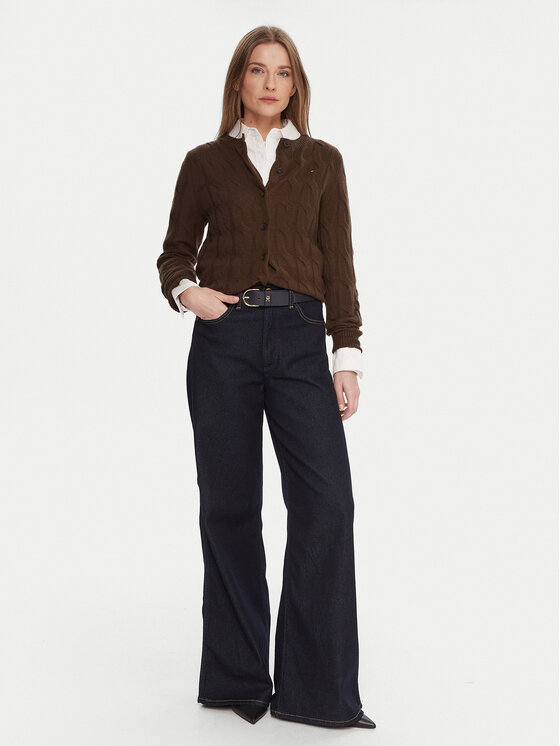 Tommy Hilfiger Tommy Hilfiger Кардиган WW0WW47463 Коричневий Regular Fit