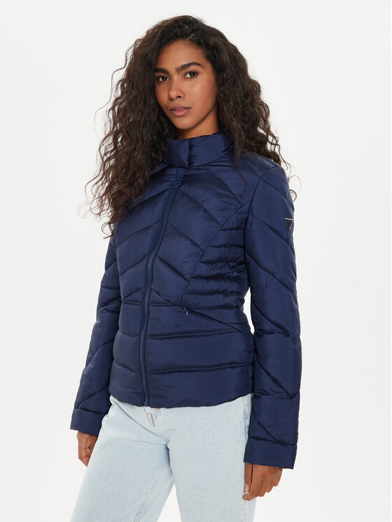 Guess Guess Μπουφάν μεταβατικό Juliane W4YL39 WGAE2 Σκούρο μπλε Regular Fit