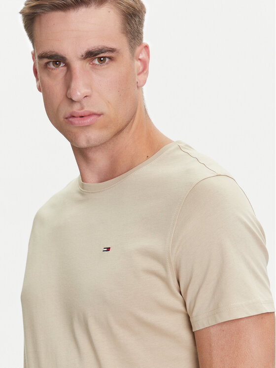 Tommy Jeans Tommy Jeans T-shirt DM0DM04411 Bež Slim Fit