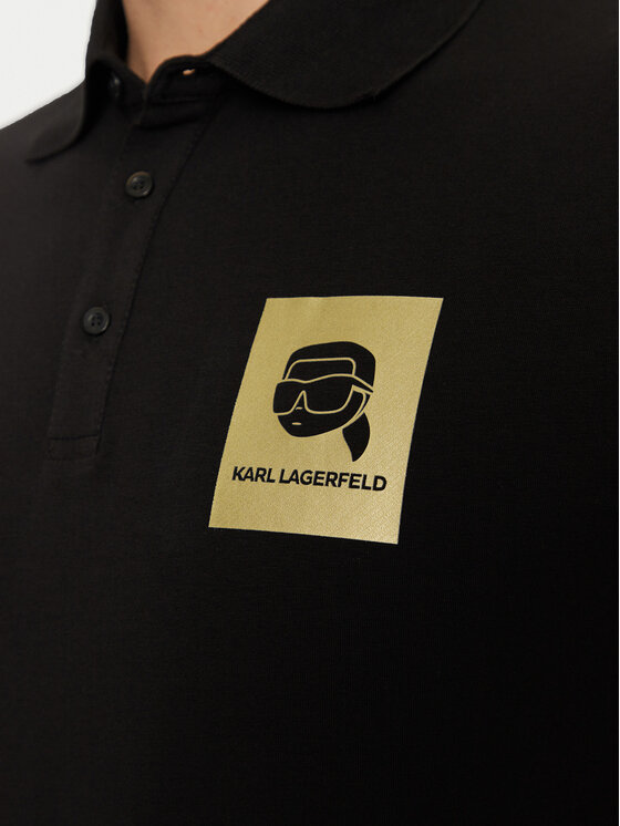 KARL LAGERFELD KARL LAGERFELD Polo 745460 551235 Czarny Regular Fit