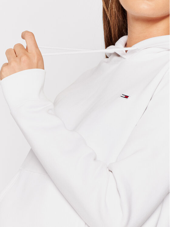 Tommy Jeans Tommy Jeans Bluza Fleece Hoodie DW0DW09228 Biały Regular Fit