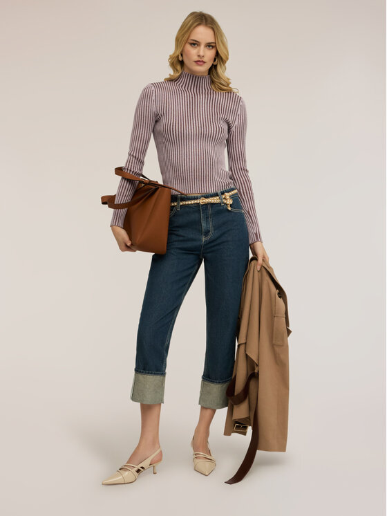 Motivi Motivi Maglione M185W103898N0V2 Viola Slim Fit