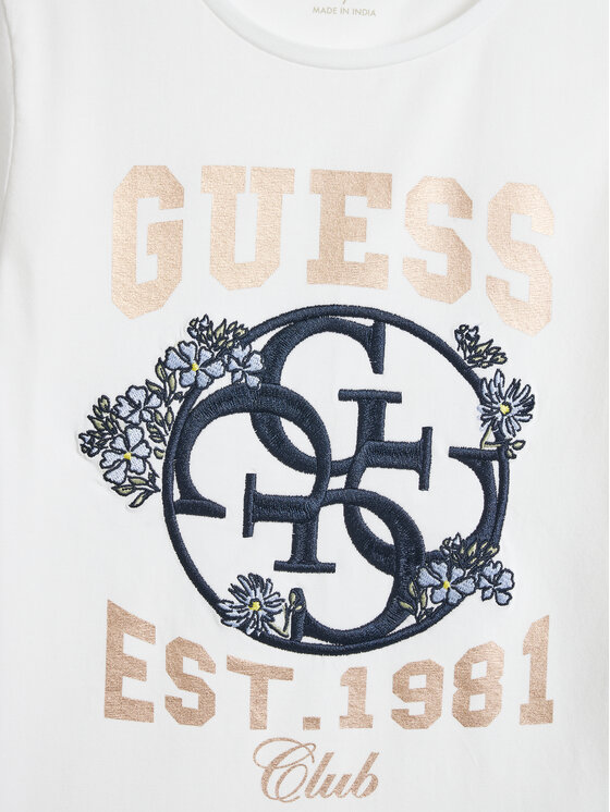 Guess Guess T-Shirt J5YI25 K6YW4 Biały Regular Fit