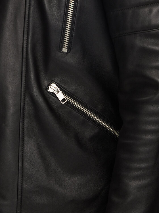 Serge Pariente Serge Pariente Lederjacke Gladiator Schwarz Regular Fit