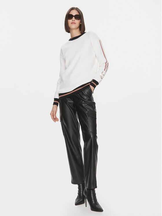 Liu Jo Sport Liu Jo Sport Svetr TF3216 MA63M Écru Relaxed Fit