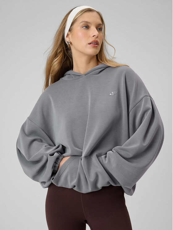 4F 4F Bluza EVERYWEAR Szary Oversize