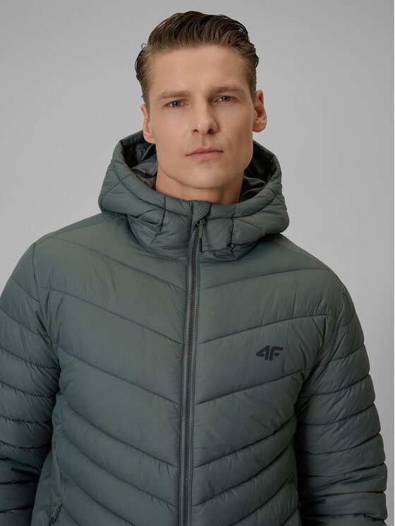 4F 4F Kurtka puchowa EVERYDAY ACTIVE Zielony jasny Regular Fit