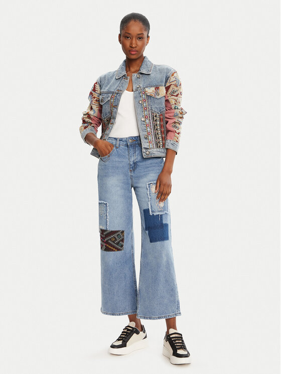 Desigual Desigual Kurtka jeansowa Boho 25WWED10 Kolorowy Regular Fit